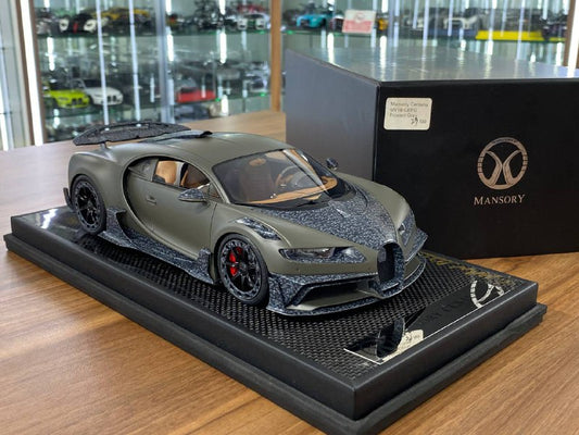 1:18 Resin Bugatti Chiron Centuria MANSORY – Frosted Grey | Timothy & Pierre (Signed by Kourosh MANSORY– Limited 99 pcs )