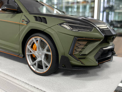 1:18 Resin Model Lamborghini URUS Venatus MANSORY  – Soft Green Matt / Black | Timothy & Pierre (Limited 35 pcs – Dubai Collectors)