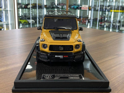 🚨1:18 Resin Model Mercedes-Benz G63 BRABUS 800  – Yellow | MotorHelix (Limited 99 pcs – Dubai Collectors)