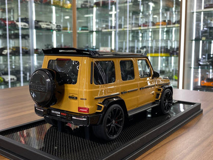 🚨1:18 Resin Model Mercedes-Benz G63 BRABUS 800  – Yellow | MotorHelix (Limited 99 pcs – Dubai Collectors)