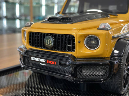 🚨1:18 Resin Model Mercedes-Benz G63 BRABUS 800  – Yellow | MotorHelix (Limited 99 pcs – Dubai Collectors)