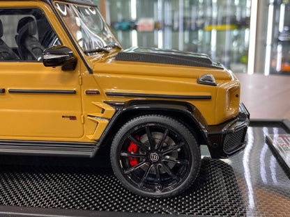 🚨1:18 Resin Model Mercedes-Benz G63 BRABUS 800  – Yellow | MotorHelix (Limited 99 pcs – Dubai Collectors)
