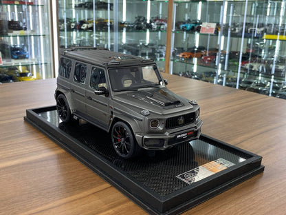 🚨1:18 Resin Model  Mercedes-Benz G63 BRABUS 800 – Matt Grey | MotorHelix (Limited 199 pcs – Dubai Collectors)