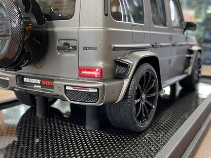 🚨1:18 Resin Model  Mercedes-Benz G63 BRABUS 800 – Matt Grey | MotorHelix (Limited 199 pcs – Dubai Collectors)