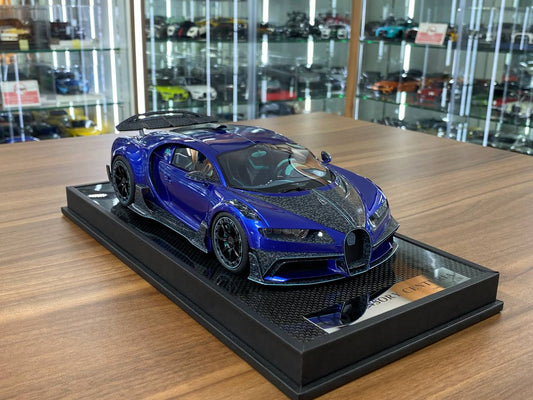 1/18 Bugatti Chiron Mansory  Blue & Carbon by Timothy & Pierre