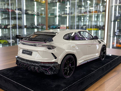 1:18 Resin Model Lamborghini URUS Venatus MANSORY – White/Purple | Timothy & Pierre (Limited 15 pcs – Dubai Collectors)