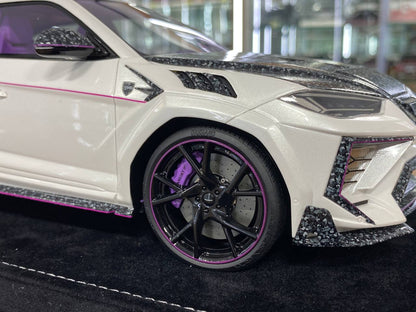 1:18 Resin Model Lamborghini URUS Venatus MANSORY – White/Purple | Timothy & Pierre (Limited 15 pcs – Dubai Collectors)