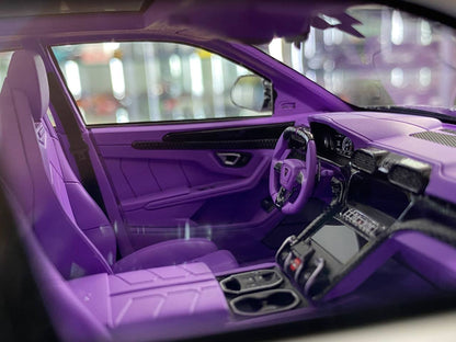1:18 Resin Model Lamborghini URUS Venatus MANSORY – White/Purple | Timothy & Pierre (Limited 15 pcs – Dubai Collectors)