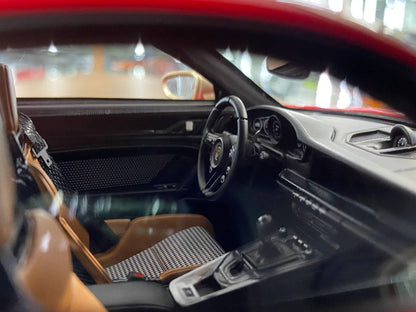 1:18 Resin Model Porsche 911 GT3 RS (992.1) – Red/Golden Rims | Timothy & Pierre (Limited 40 pcs – Dubai Collectors