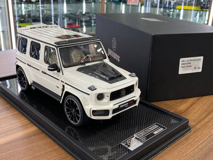 1:18 Resin Model Mercedes-Benz G63 BRABUS 800 – Pearl White | MotorHelix (Limited 199 pcs)pcs