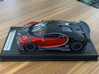 🚨Bugatti Chiron Centuria 1:18 Resin Model – Metallic Red | Timothy & Pierre (Signed by Kourosh Mansory – 1 of 99 pcs)
