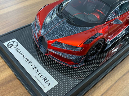 🚨Bugatti Chiron Centuria 1:18 Resin Model – Metallic Red | Timothy & Pierre (Signed by Kourosh Mansory – 1 of 99 pcs)
