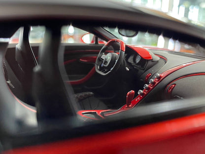 🚨Bugatti Chiron Centuria 1:18 Resin Model – Metallic Red | Timothy & Pierre (Signed by Kourosh Mansory – 1 of 99 pcs)