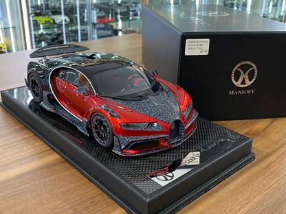 🚨Bugatti Chiron Centuria 1:18 Resin Model – Metallic Red | Timothy & Pierre (Signed by Kourosh Mansory – 1 of 99 pcs)