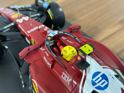 Bburago Ferrari SF‑25 – Lewis Hamilton #44 – Matt Red – 1:18 Metal Diecast Model (Full Opening, Collector‑Grade)