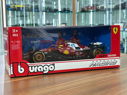 Bburago Ferrari SF‑25 – Lewis Hamilton #44 – Matt Red – 1:18 Metal Diecast Model (Full Opening, Collector‑Grade)