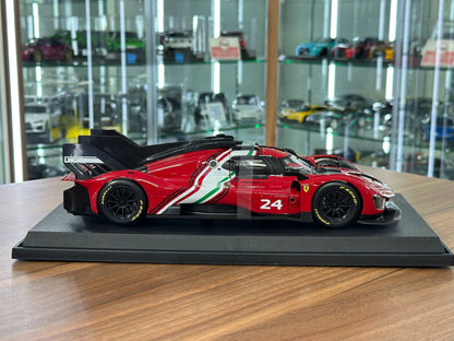 Bburago Ferrari 499P Modificata #24 – Red/White – 1:18 Metal Diecast Model (Doors Opening, Collector‑Grade, Not Used)