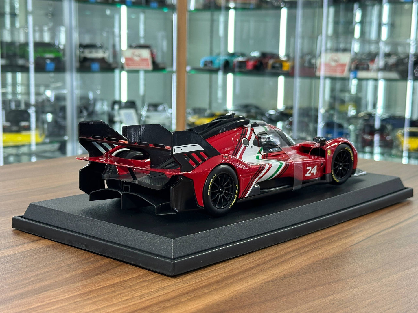 Bburago Ferrari 499P Modificata #24 – Red/White – 1:18 Metal Diecast Model (Doors Opening, Collector‑Grade, Not Used)