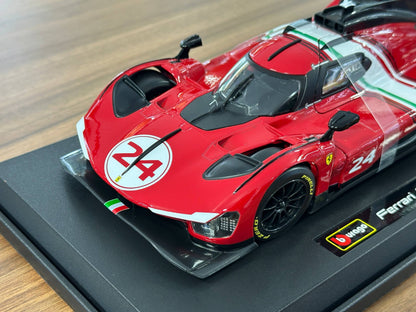 Bburago Ferrari 499P Modificata #24 – Red/White – 1:18 Metal Diecast Model (Doors Opening, Collector‑Grade, Not Used)
