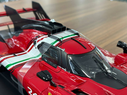 Bburago Ferrari 499P Modificata #24 – Red/White – 1:18 Metal Diecast Model (Doors Opening, Collector‑Grade, Not Used)
