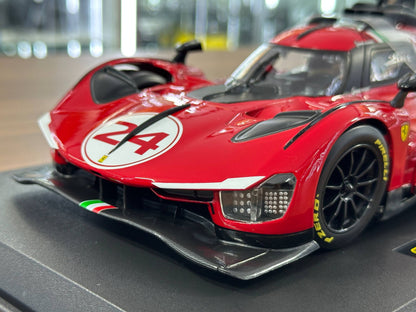 Bburago Ferrari 499P Modificata #24 – Red/White – 1:18 Metal Diecast Model (Doors Opening, Collector‑Grade, Not Used)