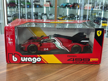 Bburago Ferrari 499P Modificata #24 – Red/White – 1:18 Metal Diecast Model (Doors Opening, Collector‑Grade, Not Used)