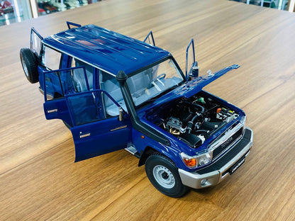 1/18 Diecast Toyota Land Cruiser 76 Blue Almost Real Scale Model Car