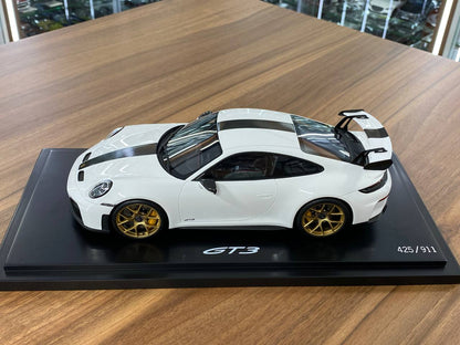 1:18 Resin Model Porsche 911 GT3 (992.2) 2024 – White | Spark Models (Limited 911 pcs – Porsche Collectors)