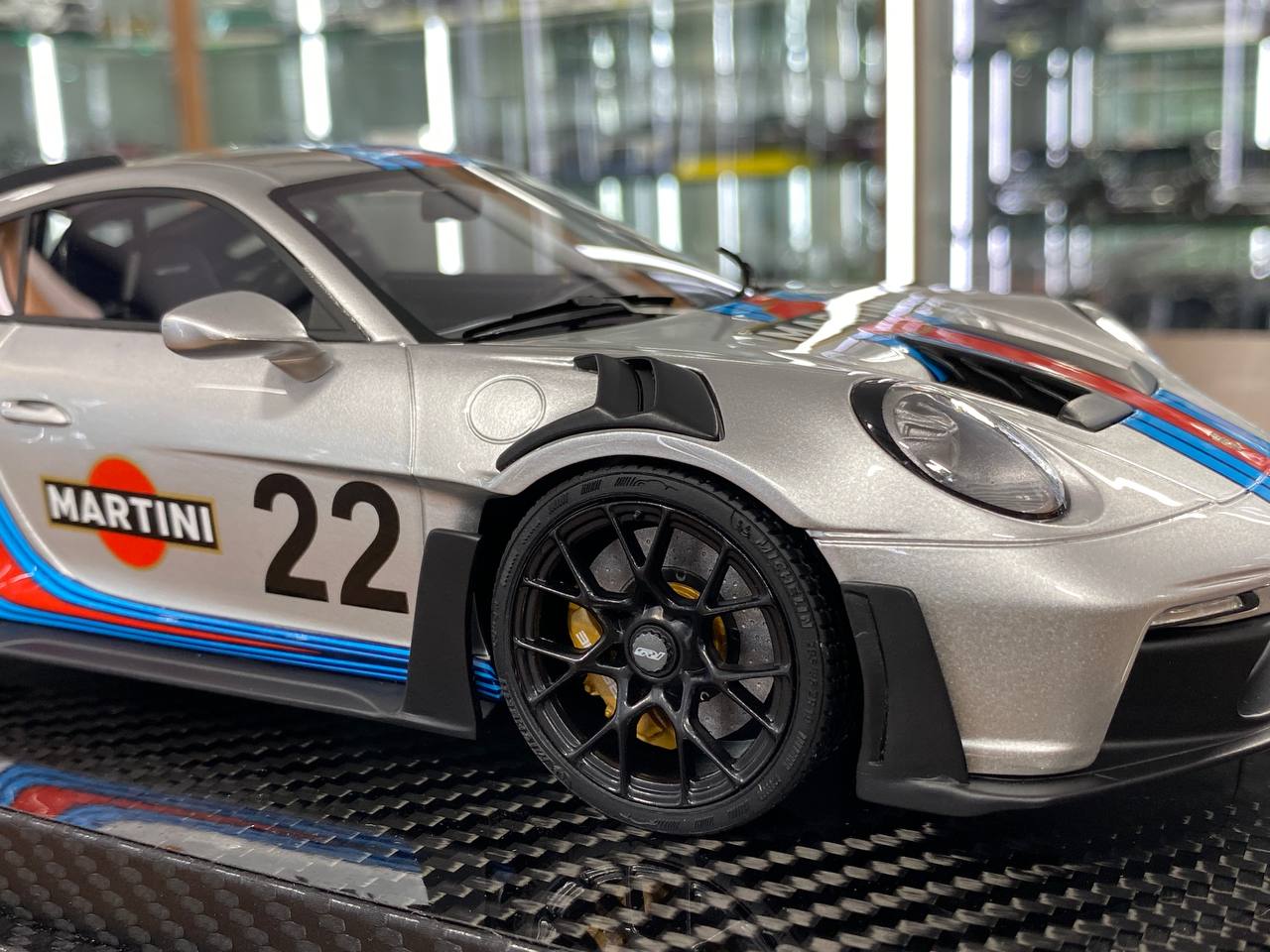 1:18 Resin Model Porsche 911 GT3 RS – Martini Decal | VIP Models (Limited 30 pcs – Dubai Collectors)