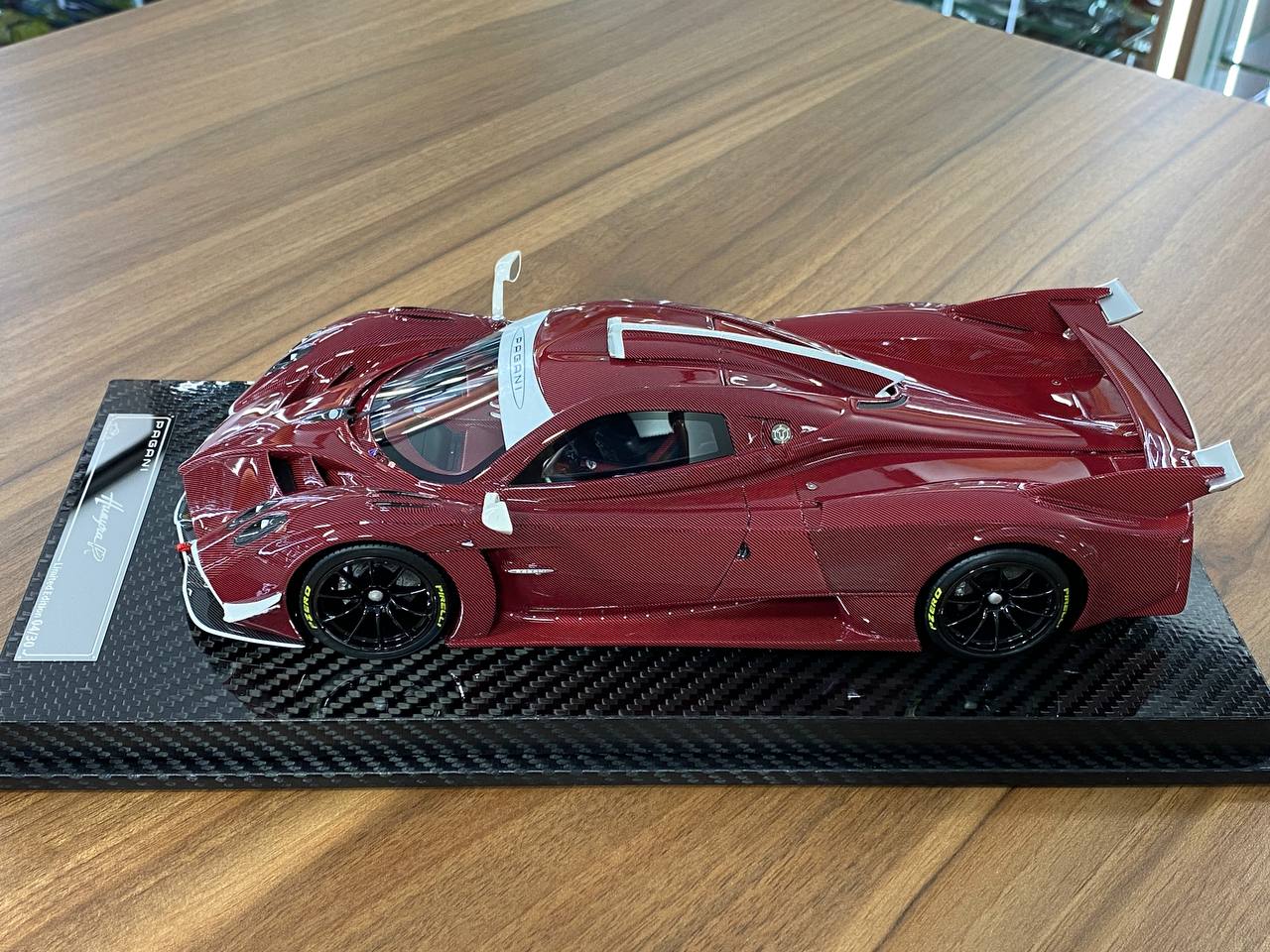 1:18 Resin Model Pagani Huayra R– Carbon Wine Red | VIP Models (Limited 30 pcs – UAE Collectors)
