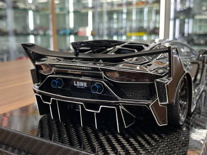 1:18 Resin Model Lamborghini Aventador GT EVO LBWK l – Black Elephant Pattern | VIP Models (Limited 30 pcs – Dubai Collectors)