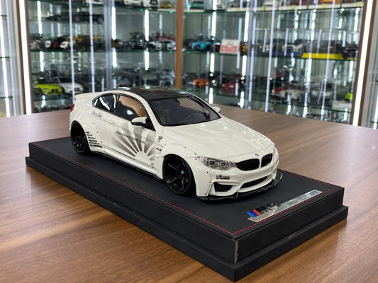 🚨1:18 Resin Model BMW M4 Liberty Walk – White | AutoBarn (Limited 55 pcs – Dubai Collectors)