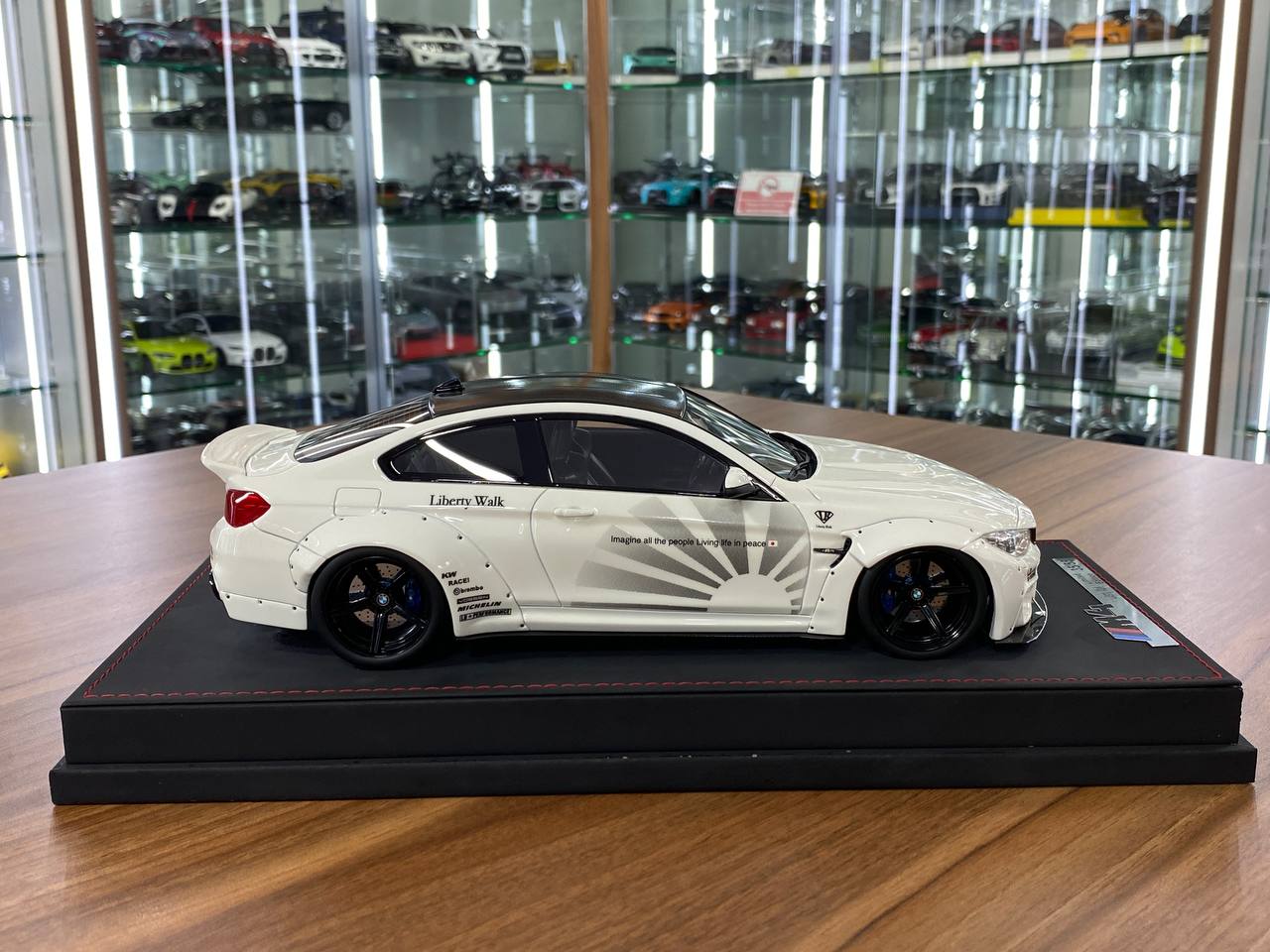 🚨1:18 Resin Model BMW M4 Liberty Walk – White | AutoBarn (Limited 55 pcs – Dubai Collectors)