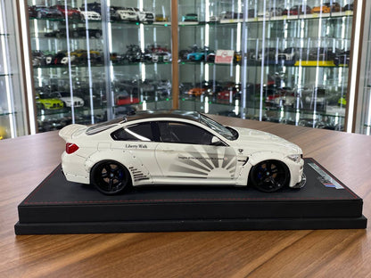 🚨1:18 Resin Model BMW M4 Liberty Walk – White | AutoBarn (Limited 55 pcs – Dubai Collectors)