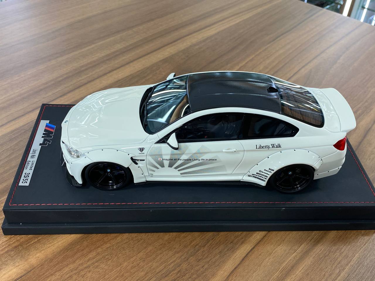 🚨1:18 Resin Model BMW M4 Liberty Walk – White | AutoBarn (Limited 55 pcs – Dubai Collectors)