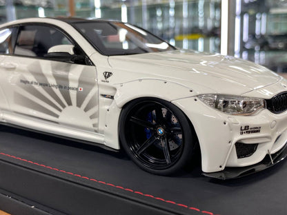 🚨1:18 Resin Model BMW M4 Liberty Walk – White | AutoBarn (Limited 55 pcs – Dubai Collectors)