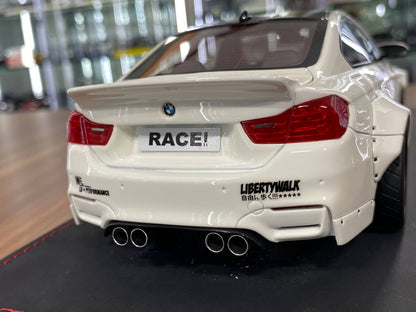 🚨1:18 Resin Model BMW M4 Liberty Walk – White | AutoBarn (Limited 55 pcs – Dubai Collectors)