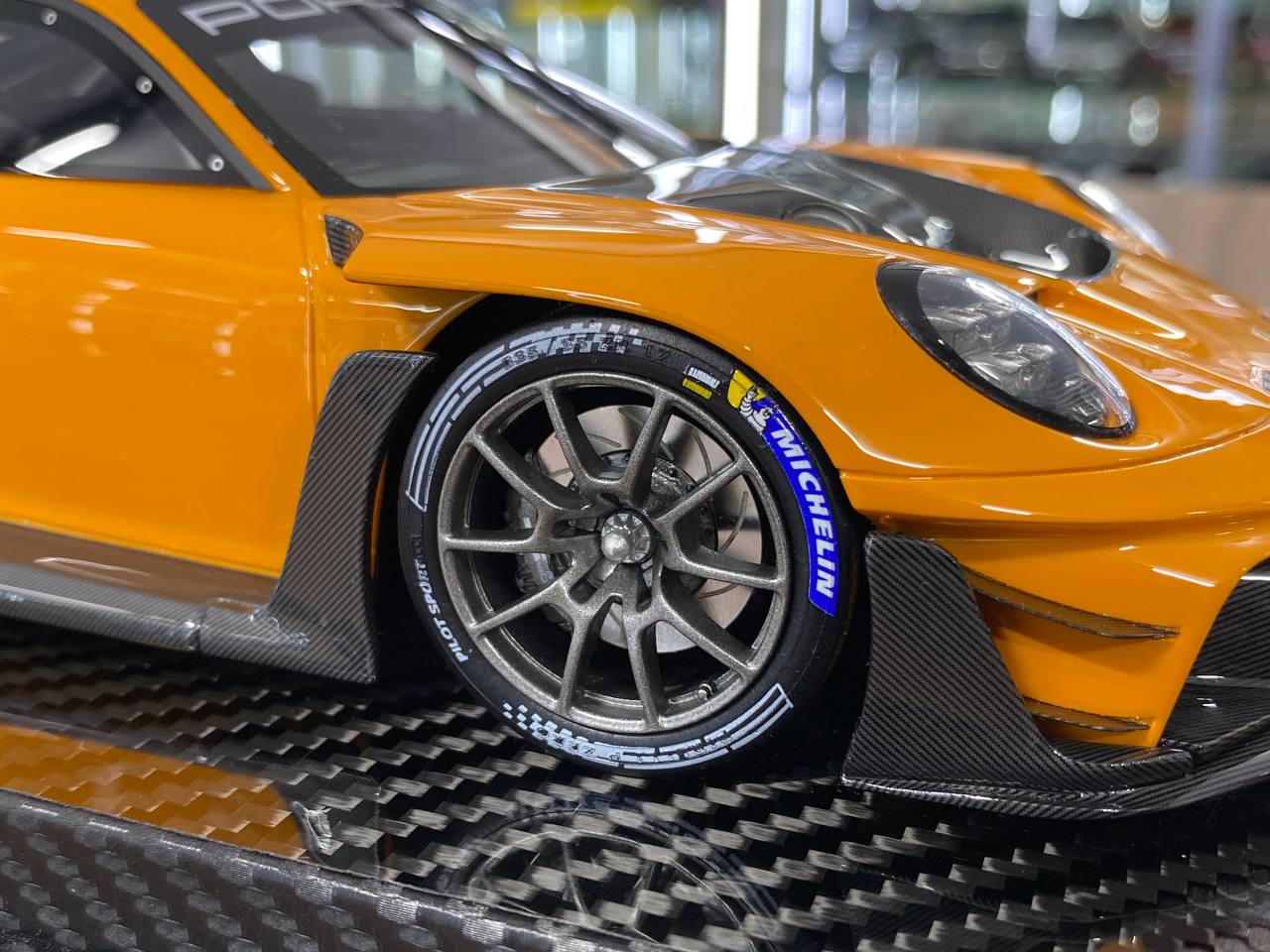 🚨1:18 Resin Model Porsche 911 GT3R Rennsport– Signal Orange | VIP Models (Limited 10 pcs )