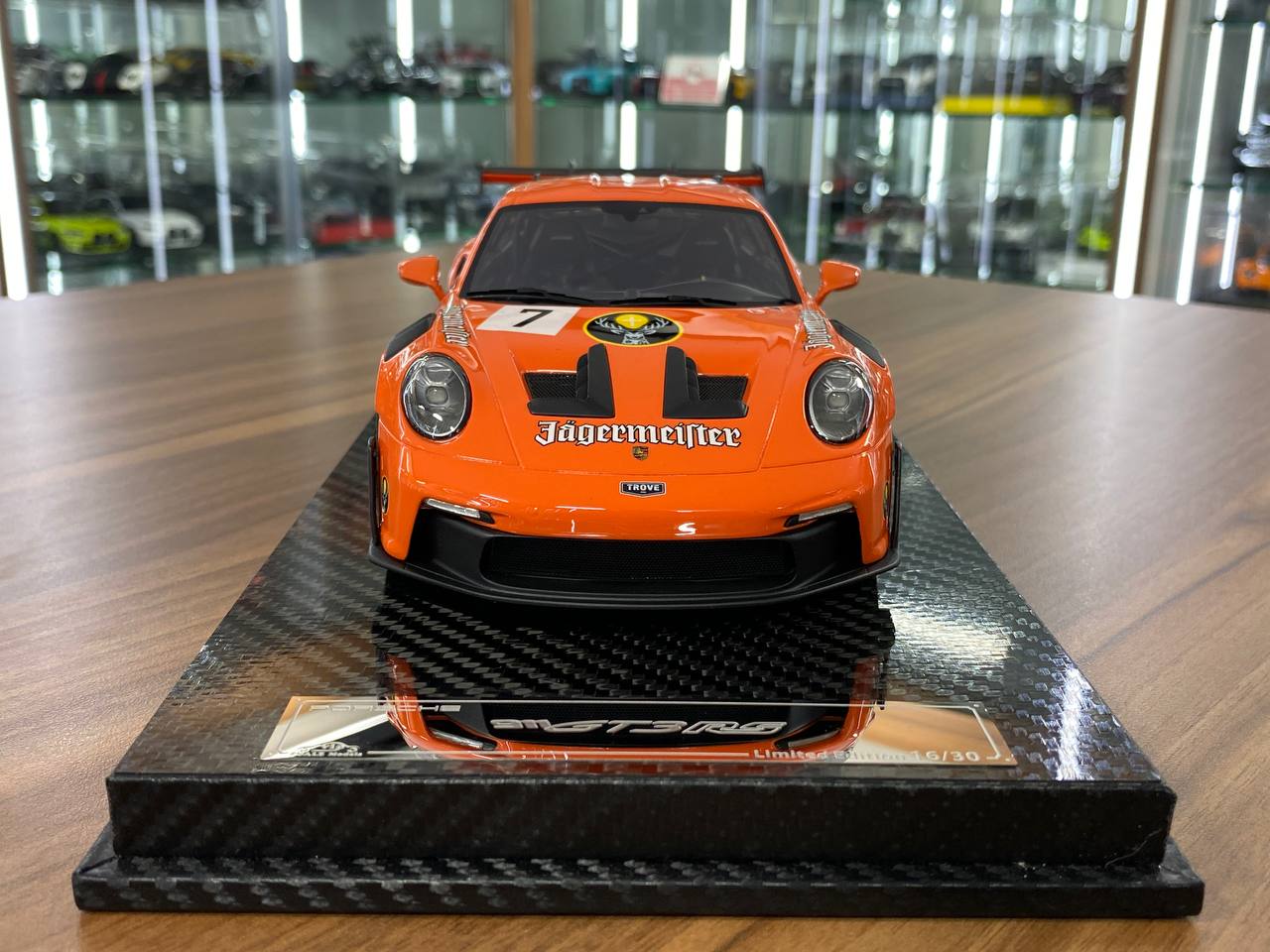 🚨1:18 Resin Model Porsche 911 GT3 RS #7 – Jägermeister Decals | VIP Models (Limited 30 pcs – Dubai Collectors)