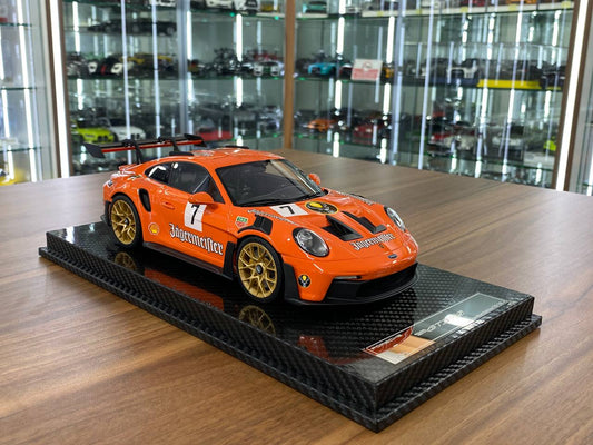 🚨1:18 Resin Model Porsche 911 GT3 RS #7 – Jägermeister Decals | VIP Models (Limited 30 pcs – Dubai Collectors)