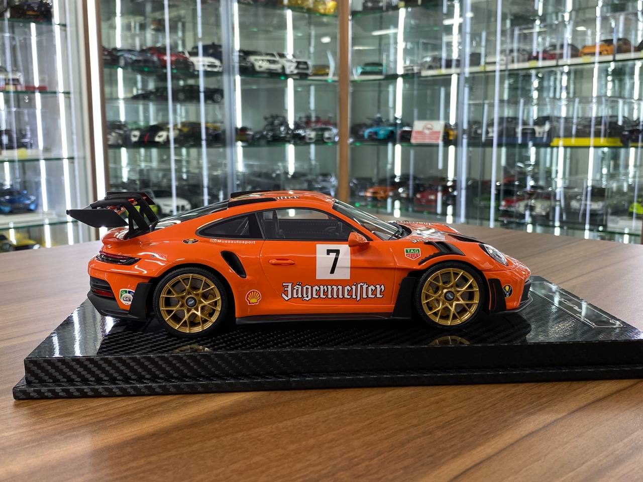 🚨1:18 Resin Model Porsche 911 GT3 RS #7 – Jägermeister Decals | VIP Models (Limited 30 pcs – Dubai Collectors)