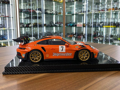 🚨1:18 Resin Model Porsche 911 GT3 RS #7 – Jägermeister Decals | VIP Models (Limited 30 pcs – Dubai Collectors)