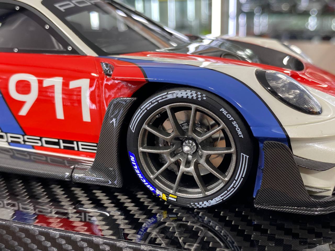 🚨1:18 Resin Model Porsche 911 GT3R Rennsport – Rennsport Reunion Decal | VIP Models (Limited 99 pcs)