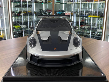 1/8 Resin Model Dino Models Porsche 911 GT3 RS – Silver/Black Rim Limited 20 pcs
