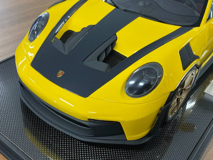 1/8 Resin Model Dino Models Porsche 911 GT3 RS – Yellow/Black Rim Limited 20 pcs