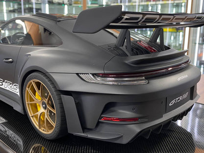 1/8 Resin Model Dino Models Porsche 911 GT3 RS – Matt Black/Gold Rim