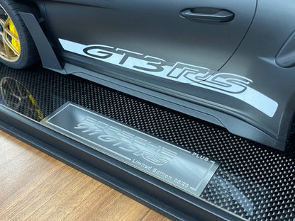 1/8 Resin Model Dino Models Porsche 911 GT3 RS – Matt Black/Gold Rim