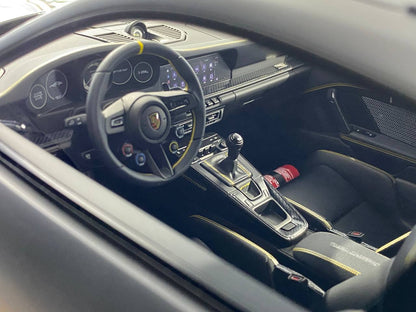 1/8 Resin Model Dino Models Porsche 911 GT3 RS – Matt Black/Gold Rim