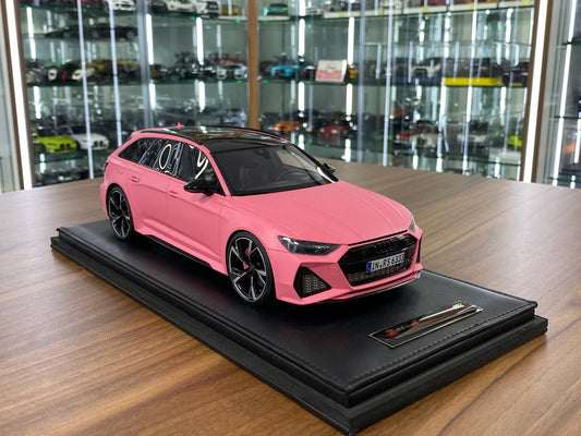 🚨1:18 Resin Model Audi RS6 Avant  – Pearl Pink Semi Gloss | Motorhelix (Limited 99 pcs)