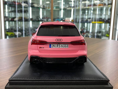 🚨1:18 Resin Model Audi RS6 Avant  – Pearl Pink Semi Gloss | Motorhelix (Limited 99 pcs)